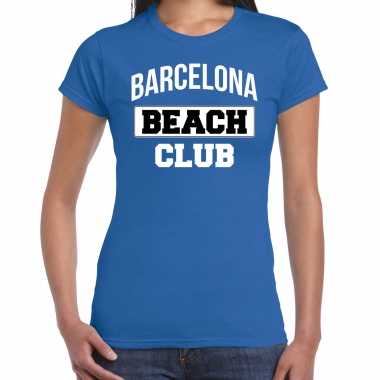 Barcelona beach club zomer blauw dames t-shirt kopen