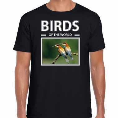 Bijeneter vogels dieren foto birds of the world zwart heren t-shirt kopen