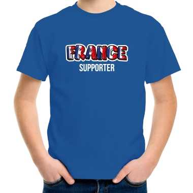 Blauw france / frankrijk supporter ek/ wk kinderen t-shirt kopen