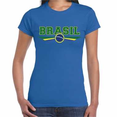 Brazilie / brasil landen blauw dames t-shirt kopen
