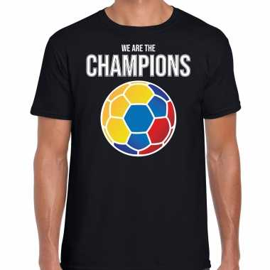Colombia wk supporter we are the champions colombiaanse voetbal zwart heren t-shirt kopen