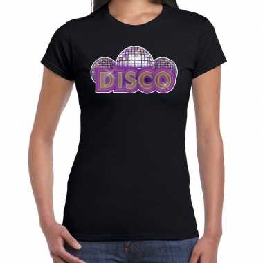 Disco fun zwart dames t-shirt kopen