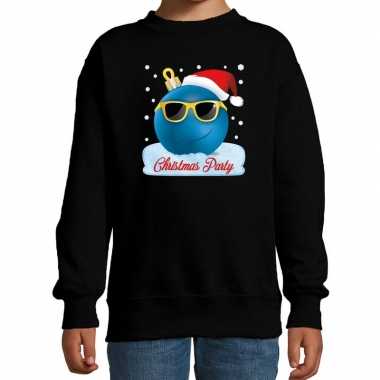 Foute kersttrui / sweater coole kerstbal zwart jongens t-shirt kopen