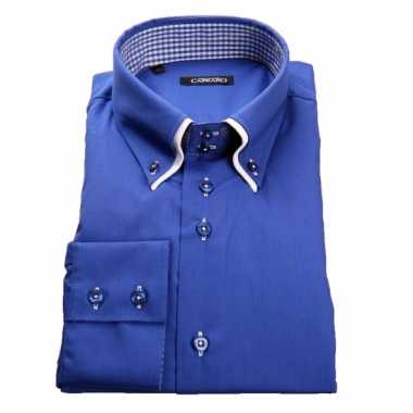 Giovanni Capraro overhemd blauw t-shirt kopen
