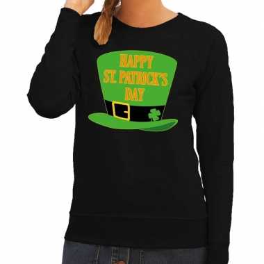 Happy st patricksday sweater zwart dames t-shirt