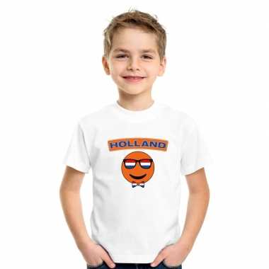 Holland coole smiley wit kinderen t-shirt kopen