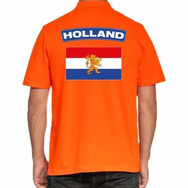 Holland supporter polo oranje heren t-shirt kopen
