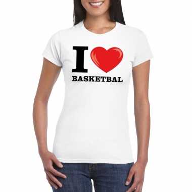I love basketbal wit dames t-shirt kopen