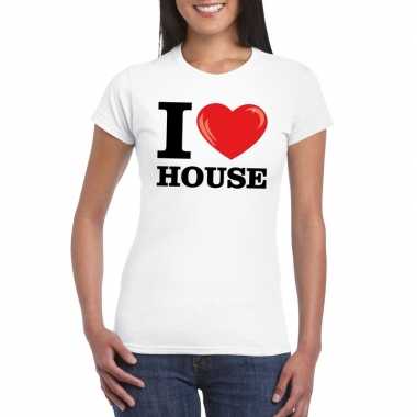 I love house wit dames t-shirt kopen