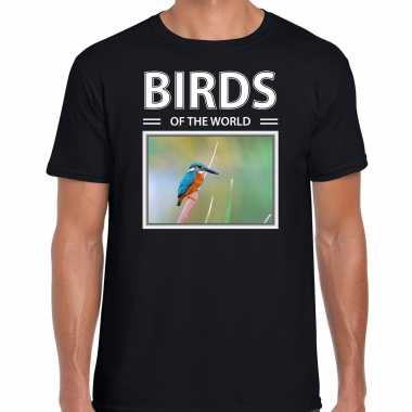 Ijsvogels dieren foto birds of the world zwart heren t-shirt kopen