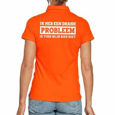 Koningsdag polo drank probleem dames t-shirt kopen