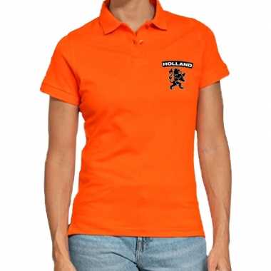 Koningsdag polo holland leeuw oranje dames t-shirt kopen