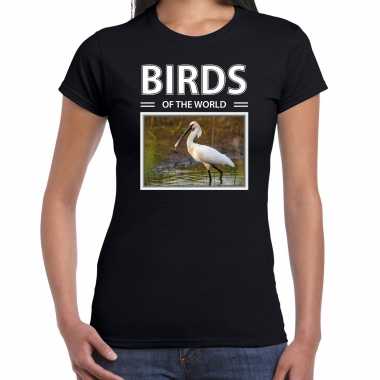Lepelaars dieren foto birds of the world zwart dames t-shirt kopen