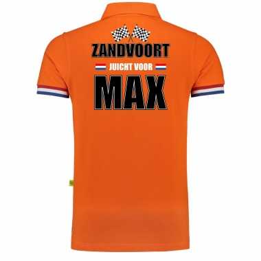 Luxe zandvoort juicht max coureur supporter / race fan polo grams oranje t-shirt kopen