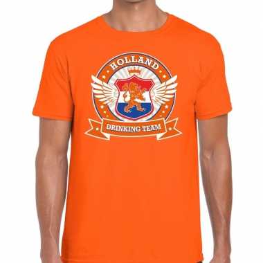 Oranje holland drinking team rwb heren t-shirt kopen