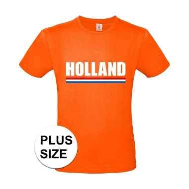 Oranje holland supporter grote maten heren t-shirt kopen