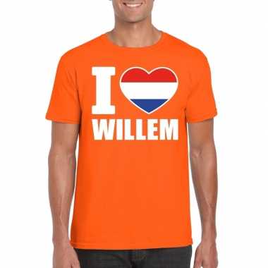 Oranje i love willem heren t-shirt kopen