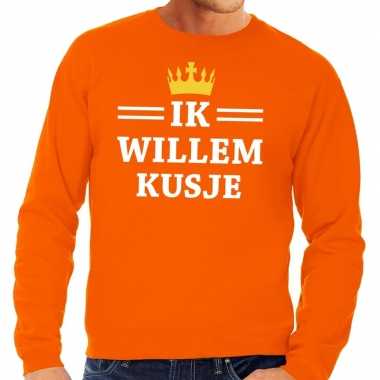 Oranje ik willem kusje sweater heren t-shirt kopen