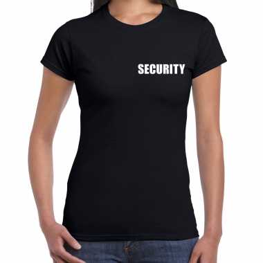 Security tekst zwart dames t-shirt kopen
