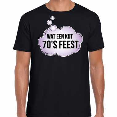 Seventies party / wat een kut s fees zwart heren t-shirt kopen