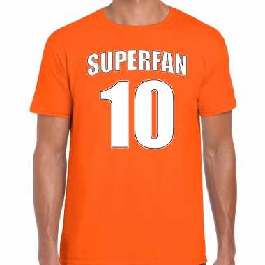Superfan nummer oranje holland / nederland supporter ek/ wk heren t-shirt kopen