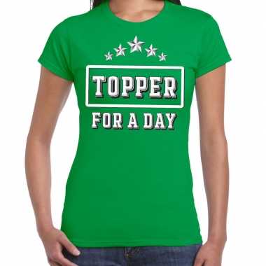 Topper for a day concert toppers groen dames t-shirt kopen