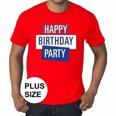 Toppers grote maten rood toppers happy birthday party officieel t-shi