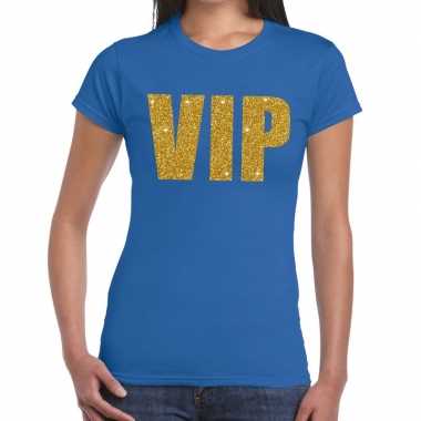 Toppers vip tekst blauw dames t-shirt kopen