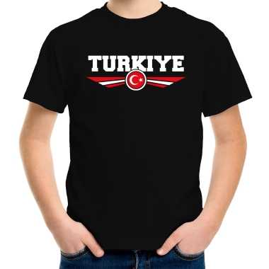 Turkije / turkiye landen zwart kids t-shirt kopen