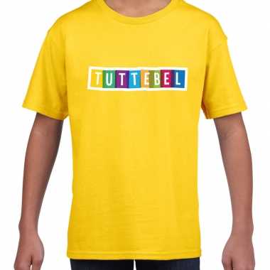 Tuttebel fun tekst geel kids t-shirt kopen