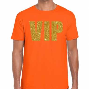 Vip glitter goud oranje heren t-shirt kopen