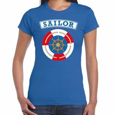 Zeeman/sailor verkleed blauw dames t-shirt kopen