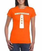 Amsterdammertje oranje dames t-shirt