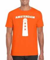 Amsterdammertje oranje heren t-shirt