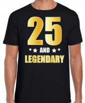 And legendary verjaardag cadeau goud jaar zwart heren t-shirt 10232735