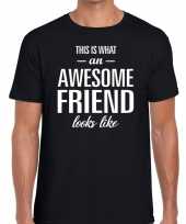 Awesome friend cadeau zwart heren t-shirt