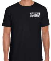 Awesome husband geweldige man cadeau zwart borst heren t-shirt