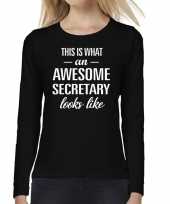 Awesome secretary secretaresse cadeau long sleeves dam t-shirt