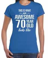 Awesome year jaar cadeau blauw dames t-shirt 10200364