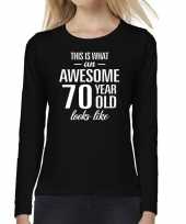 Awesome year jaar cadeau long sleeves zwart dames t-shirt 10196717