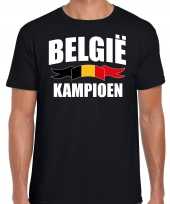 Belgie kampioen supporter zwart ek wk heren t-shirt