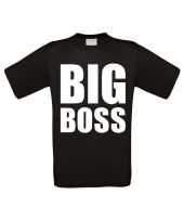 Big boss grote maten zwart heren t-shirt
