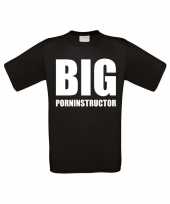 Big porninstructor grote maten zwart heren t-shirt