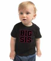 Big sis cadeau zwart peuter meisje aankodiging zwangerschap grote zus t-shirt