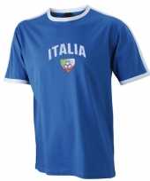 Blauw voetbal italie heren t-shirt