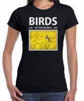 Blauwborst vogels dieren foto birds of the world zwart dames t shirt