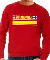Brandweer logo sweater rood heren t-shirt
