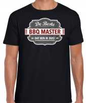 Cadeau beste bbq master zwart heren t-shirt