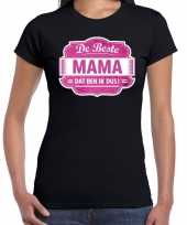Cadeau beste mama zwart dames t-shirt