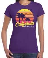 California zomer california paradise paars dames t-shirt